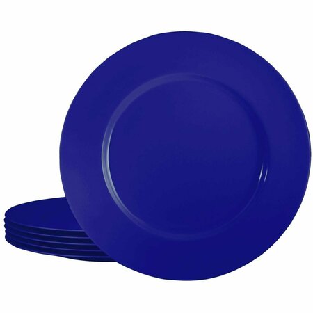 RECUERDOS Melamine Dinner Plate Set - Indigo - 6 Piece RE3187277